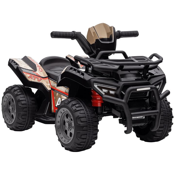 BreeBe 6V Battery Powered Electric ATV, Quad Four Wheeler Ride On Toy Car w/ LED Headlights