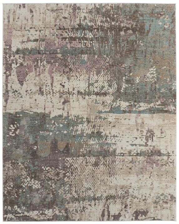 HomeRoots Abstract Distressed Area Rug