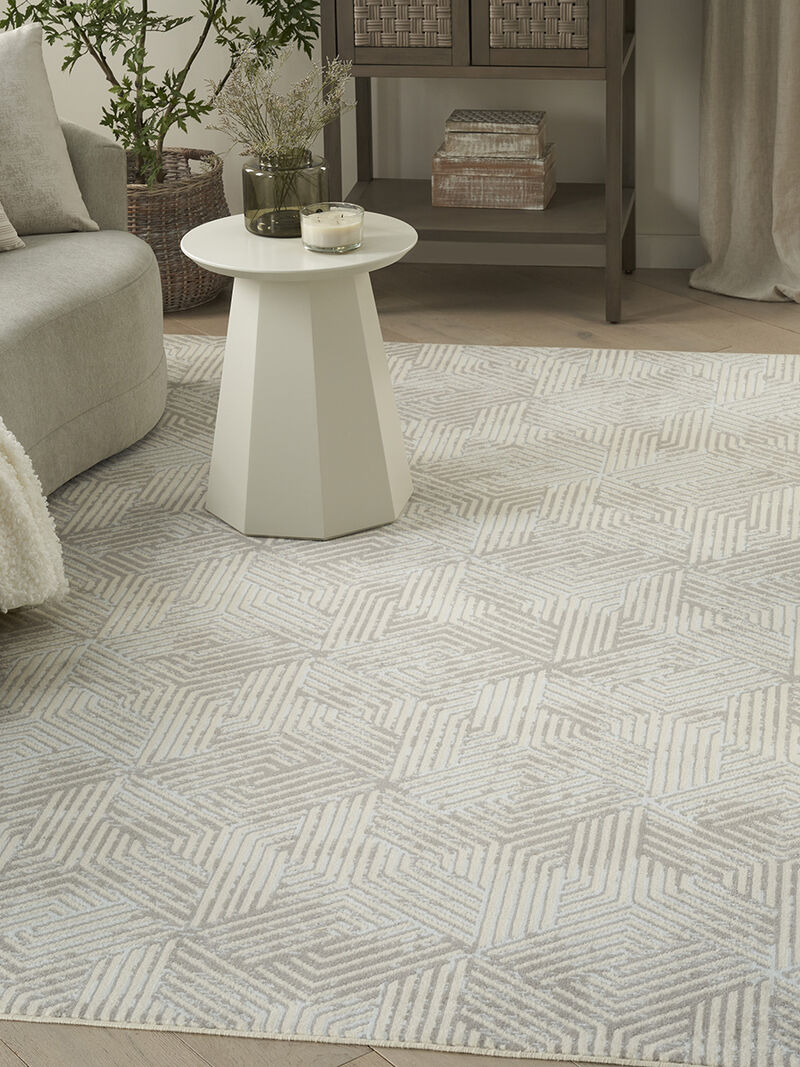 Grafix GRF39 Gray 8' x Round Rug