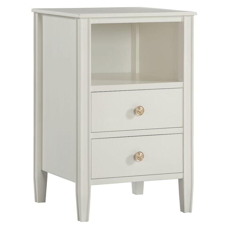 Comfort Pointe Winsley 2-drawer storage Nightstand - Antique White