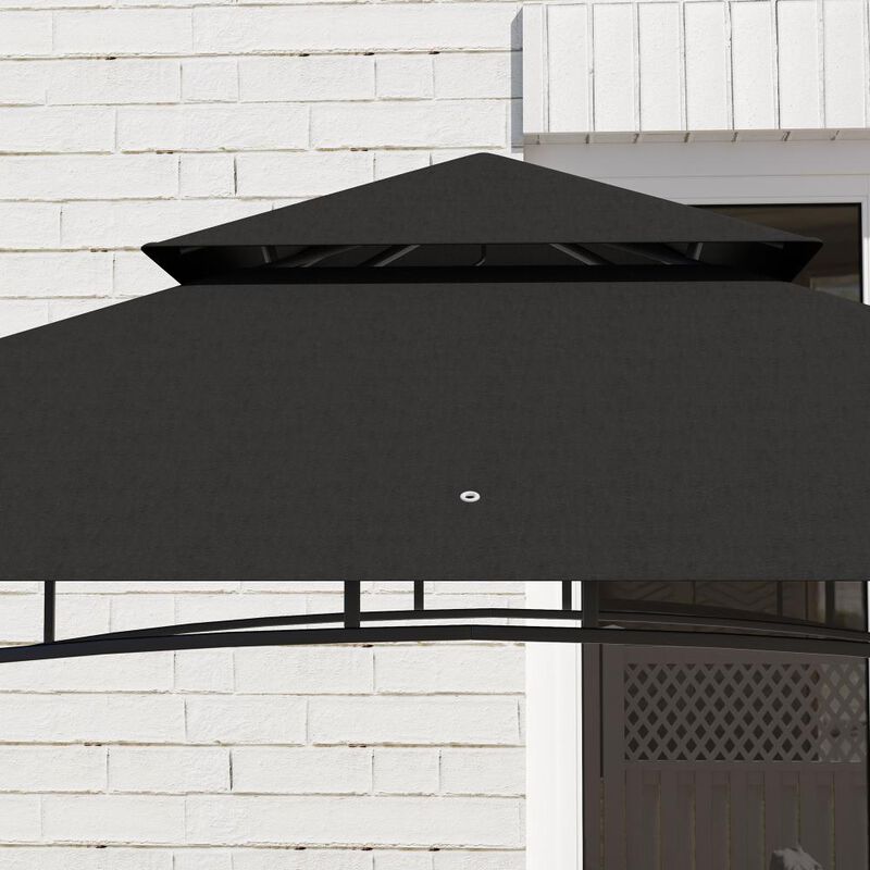 Hivvago 8x5 Barbecue Gazebo Shelter with Double Roof image number 7