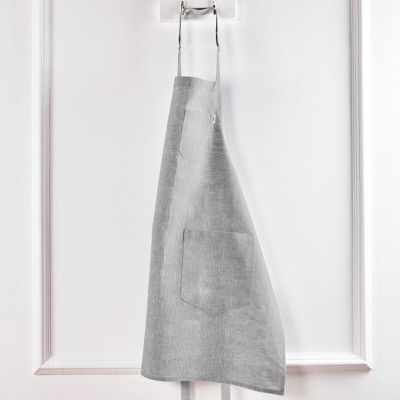 Solino Home 100% Pure Linen Apron - Linen Bib Apron
