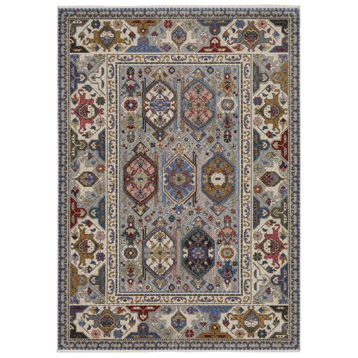 HomeRoots Oriental Area Rug With Fringe