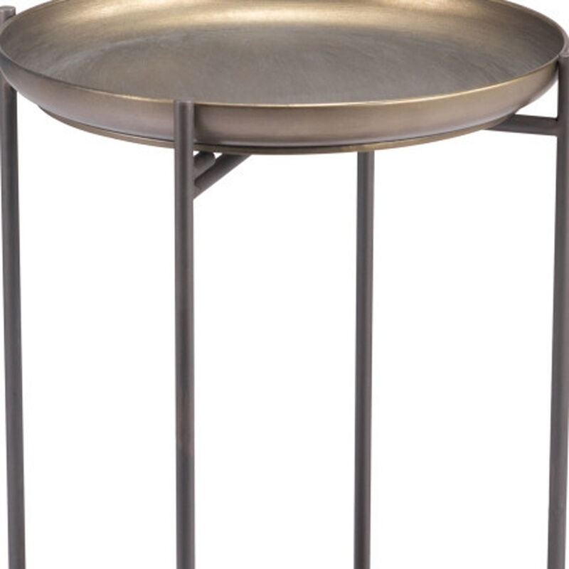 Steel End Table for Living Room or Bedroom Accent Furniture