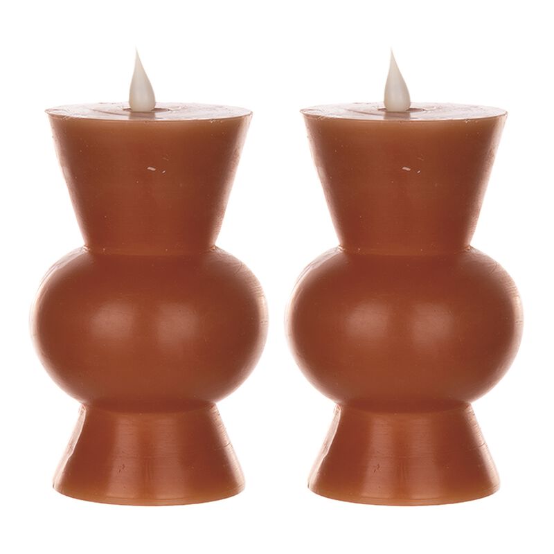 Simplux LED Designer Candle with 4 and 8 Hour Timer for Convenient and Elegant Lighting (Set of 2)