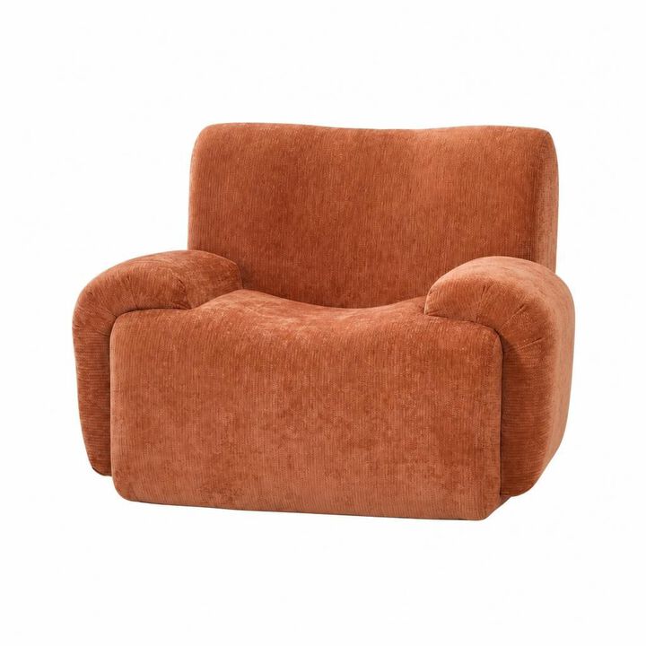 GOODSILO 42 Inch Wide Upholstered Comfy Deep Seat Accent Armchair, Modern Single Reading Lounge Chair for Living Room Bedroom Apartment Dorms