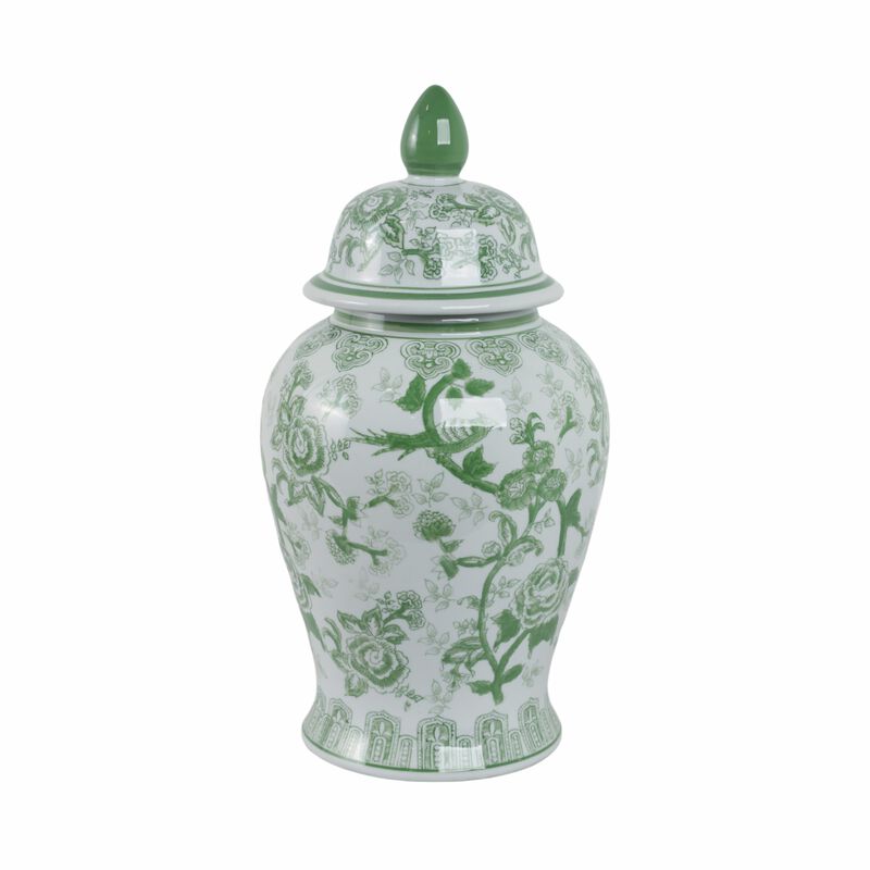 18" Temple Jar Bird/Flower image number 3