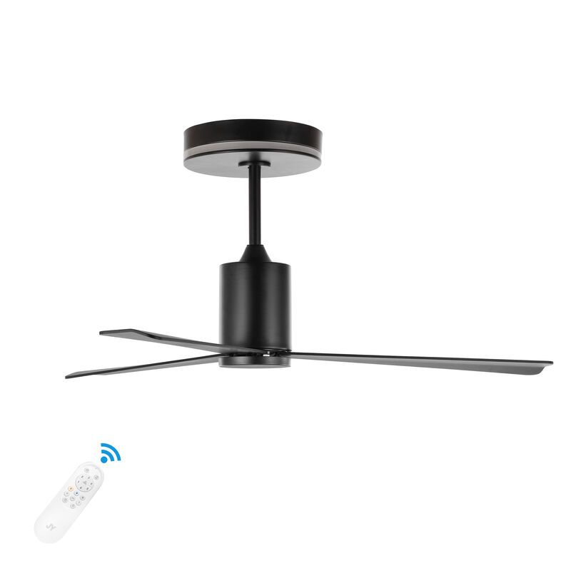 Levi 1-Light Contemporary Minimalist 6-Speed Iron Height Adjustable Integrated LED Ceiling Fan with Remote