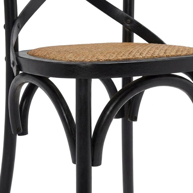 Wood and Rattan Dining Side Chair with Cane Back for Dining Room, Harbor image number 6
