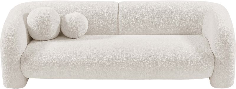 Meridian Furniture Emory Cream Boucle Fabric Sofa image number 4