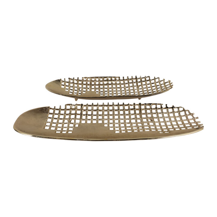S/2 Partial Mesh Footed Trays