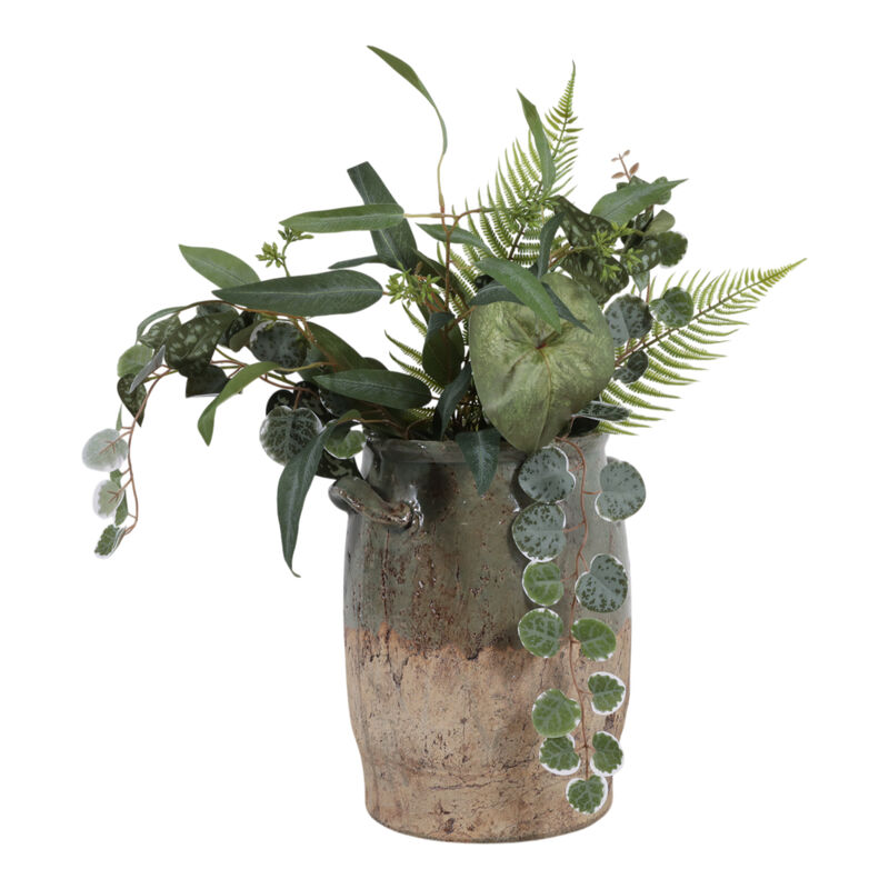 12x10" 2-tone Vase, Green/brown image number 1