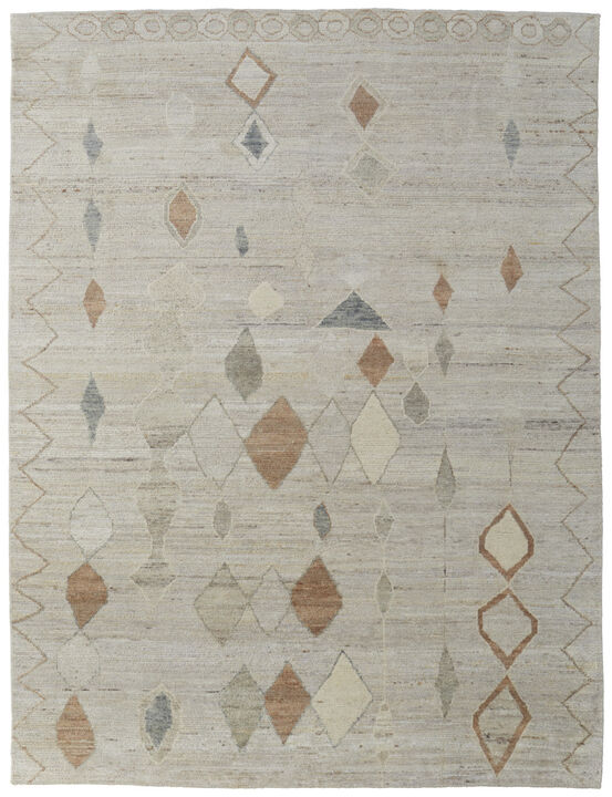 HomeRoots Wool Moroccan Hand Knotted Area Rug