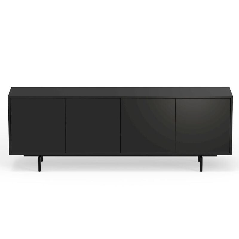 Graysen Black Laminate 4 Door TV Console