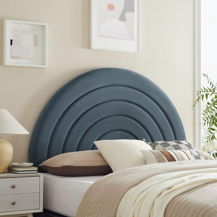 Solana Arched Performance Velvet King Headboard