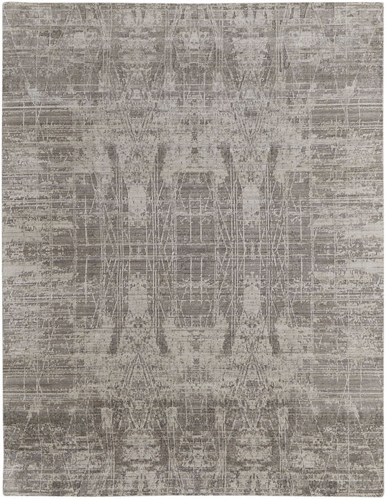 HomeRoots Abstract Hand Woven Worn Faded Area Rug