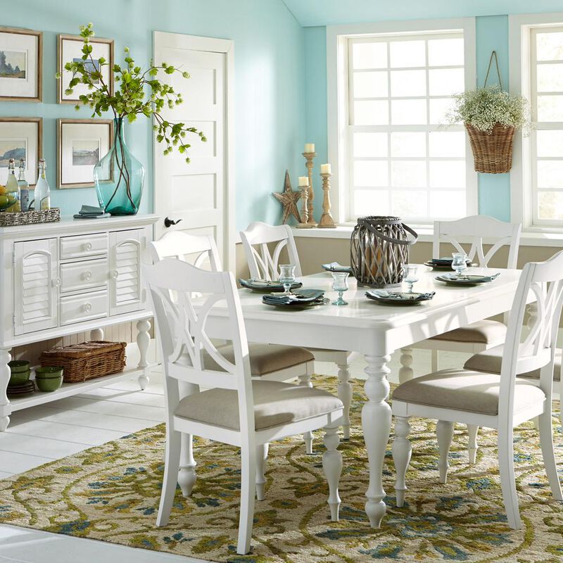Liberty Furniture Summer House 5 Piece Rectangular Table Set in Oyster White image number 2