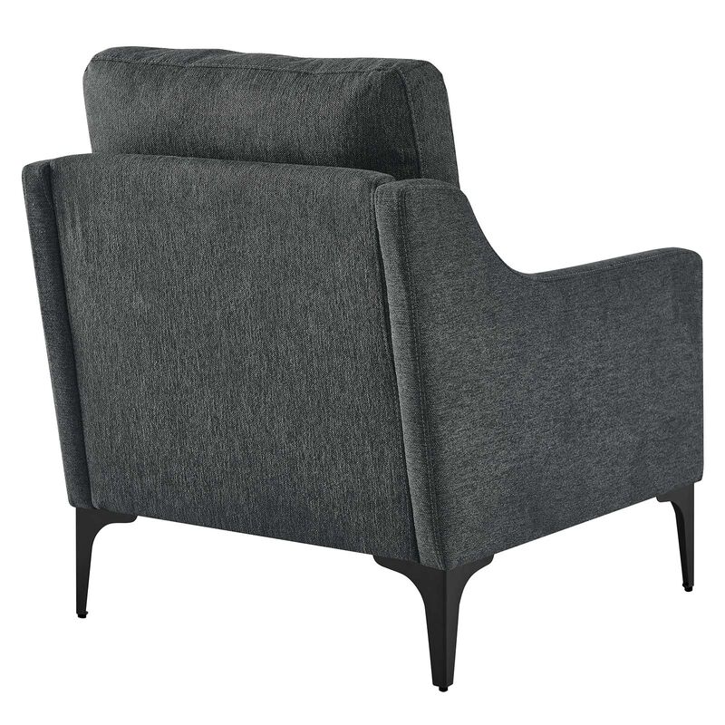 Corland Upholstered Fabric Armchair Gray