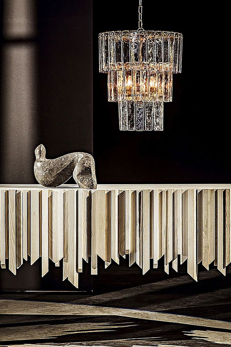 Desdemona Sideboard with 3 Drawers, Bleached Elm