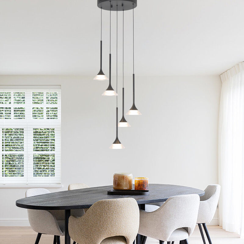 5 lights Cluster Chandelier Kitchen Island Pendant Stairs LED Dimmable image number 5
