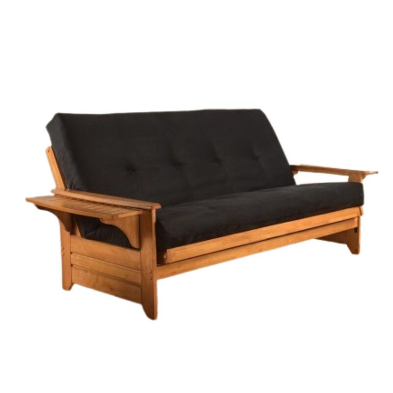 Phoenix Frame-Butternut Finish-Suede Black Mattress