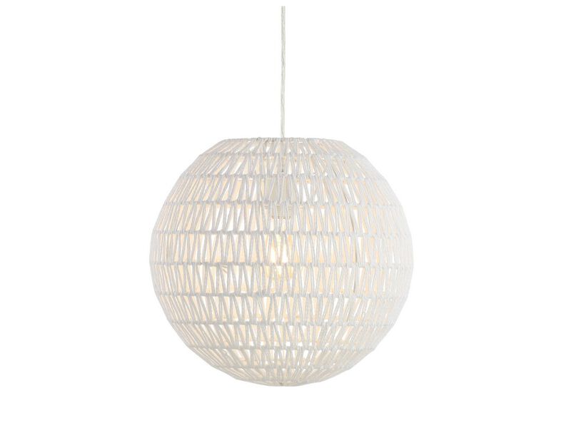 Luna 1-Light Bohemian Modern Woven Rattan/Iron LED Pendant