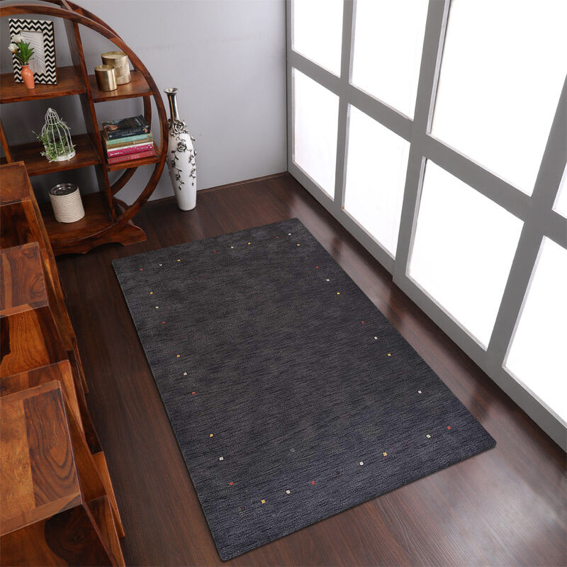 RUGSOTIC CARPETS HAND KNOTTED LOOM WOOL ECO-FRIENDLY AREA RUGS  - Rectangle, Contemporary Modern Design, High Pile Thick Handmade Anti Skid Rugs for Living Room (L00101) image number 1