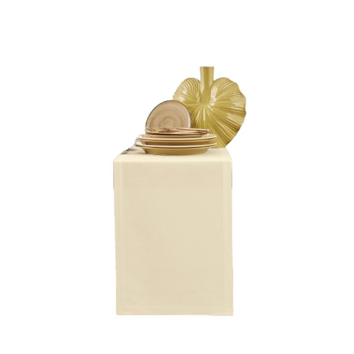 Solino Home Cotton Linen Table Runner - Dru - Cotton Linen Plain