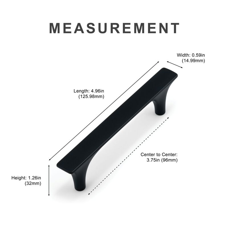 Hestia Hardware 10 Pack 3.75 Inch Modern Flat Cabinet Handles image number 2