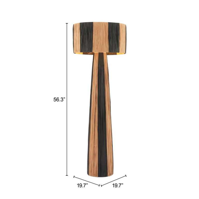 Gala Floor Lamp Black & Natural image number 5