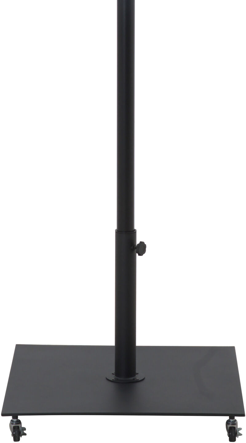 Meridian Furniture Fiji Beige Fabric / Matte Black Aluminum Patio Umbrella with Base Sets image number 3