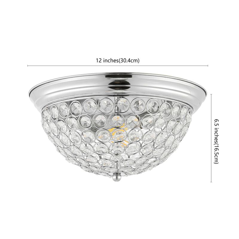 Malia 1-Light Traditional Transitional Iron LED Flush Mount