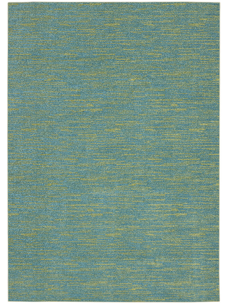 Nourison Essentials NRE01 Blue/Green 5' x 7' Rug image number 0