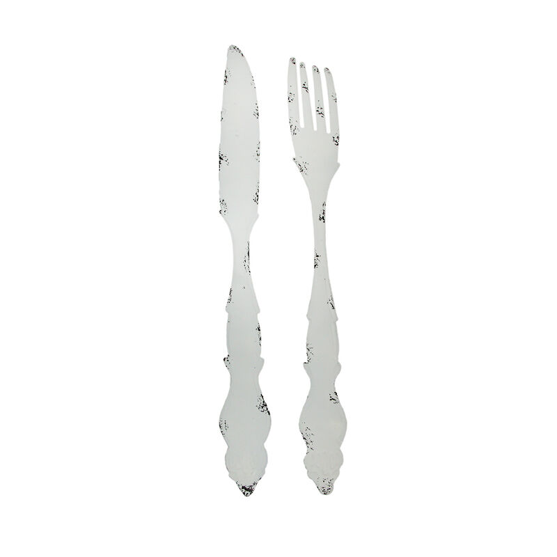 30 In Large Utensil Wall Art Decorative Knife Fork Farmhouse Kitchen Set of 2 image number 1