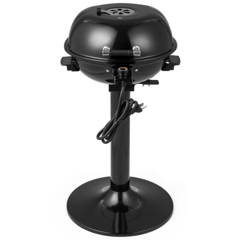 Hivvago 1600W Portable Electric BBQ Grill with Removable Non-Stick Warming Rack