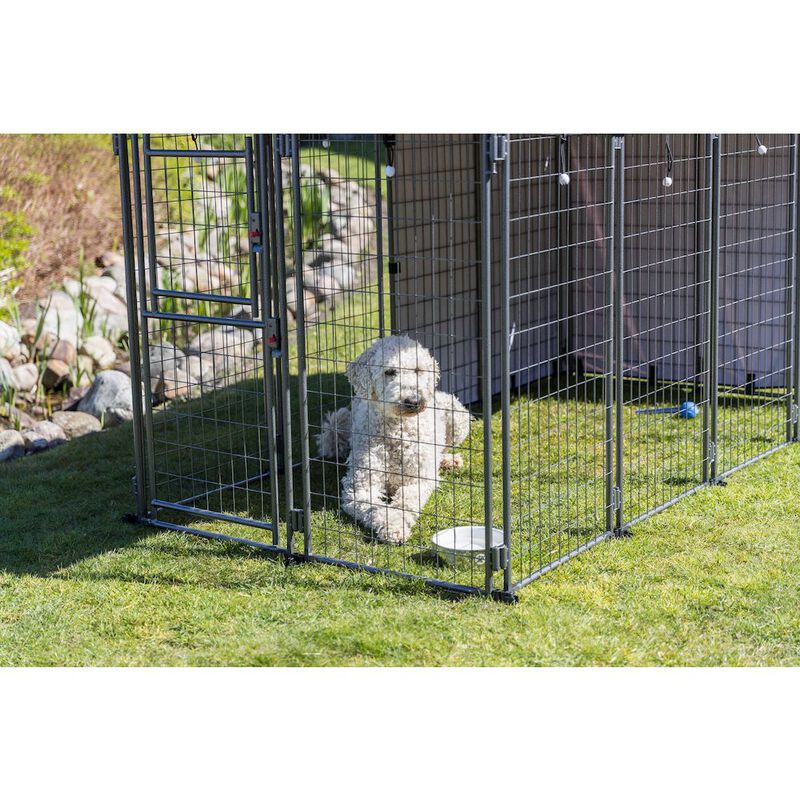 TRIXIE Dog Kennel Sunshade, All Weather Side Panel, Fits Kennel, Burgundy image number 2