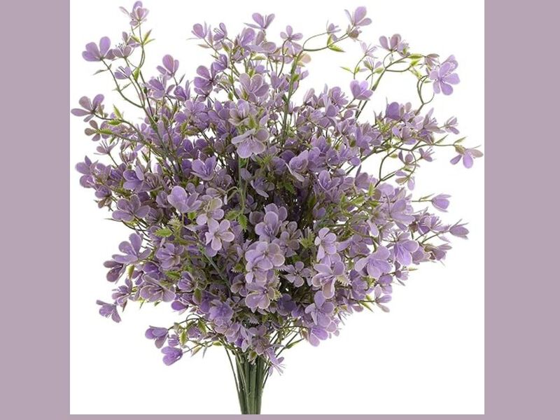 5 Piece Purple Artificial Flowers Long Stem Vase Filler 29 image number 1