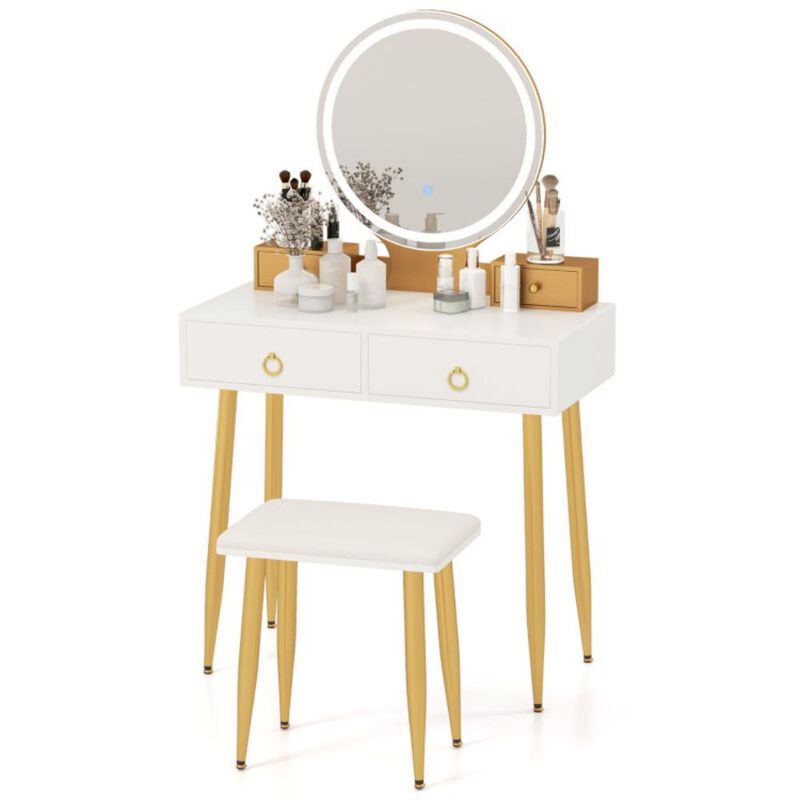 Hivvago Vanity Table Set with Mirror