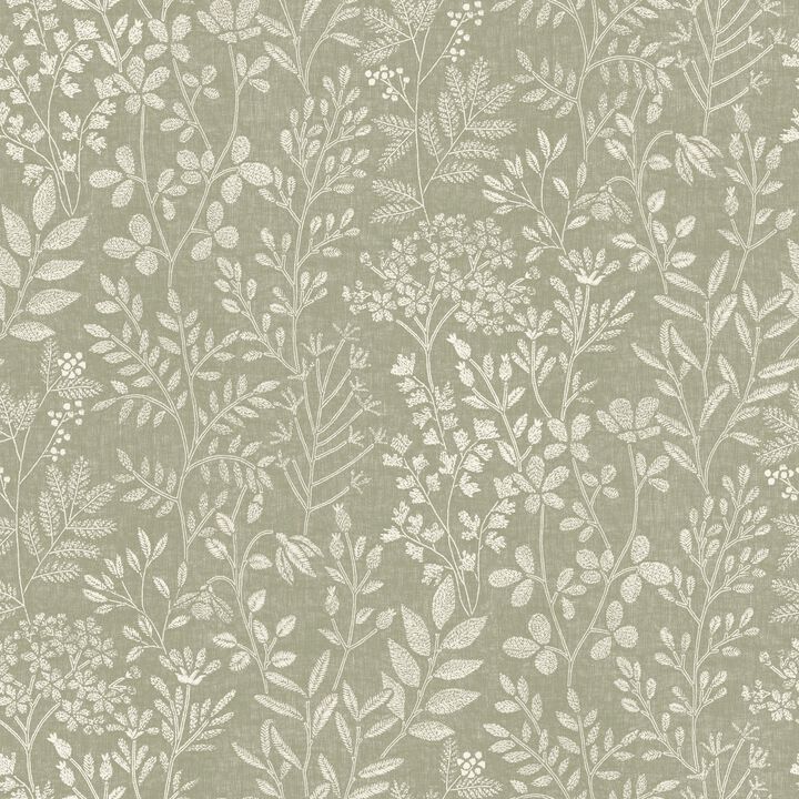 Karuna Branched Leaves All-over Green Wallpaper KR205003