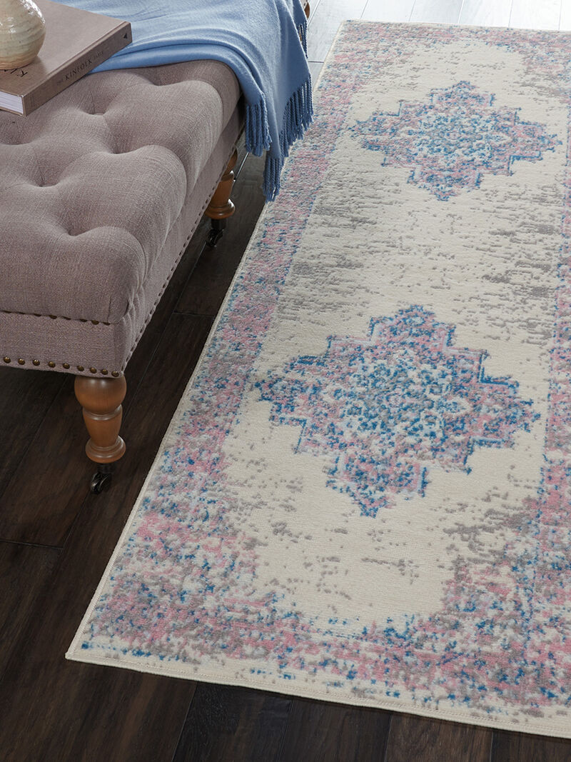 Grafix GRF14 Ivory/Pink 2'3" x 12' Rug