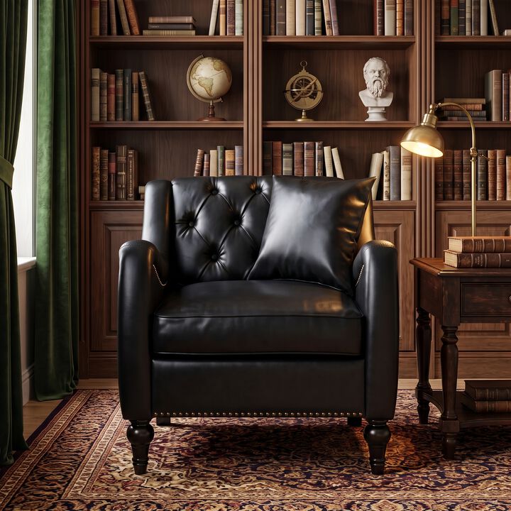 Feksno PU Leather Accent Chair