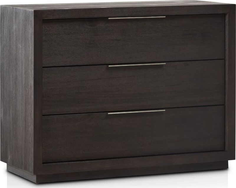 Oxford 3 Drawer Nightstand in Basalt Grey