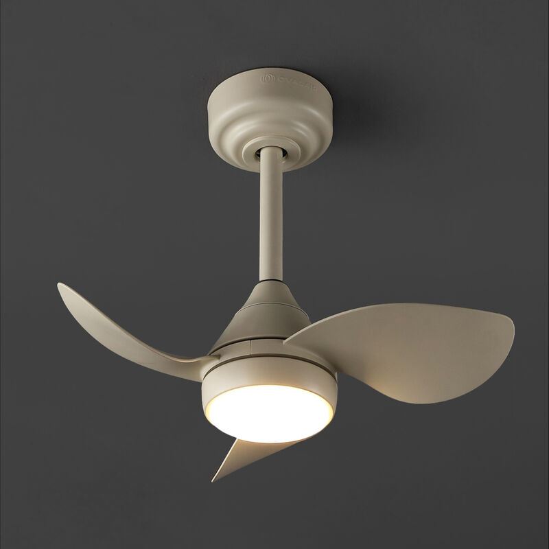 Albini 22" Contemporary Minimalist 6-Speed Metal Mobile-App/Remote-Controlled Dimmable Smart Integrated LED Ceiling Fan