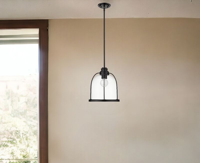 Hivvago Stanton 1-Light Matte Black Pendant
