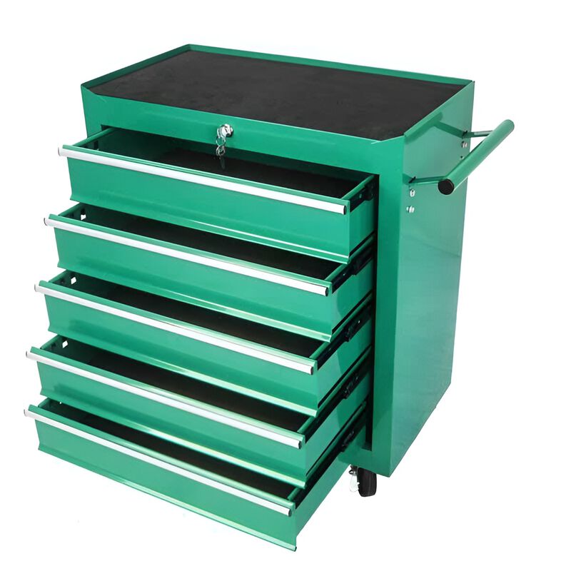 5-Drawer Multifunctional Tool Cart with Wheels for Mobile Garage & Workshop Storage