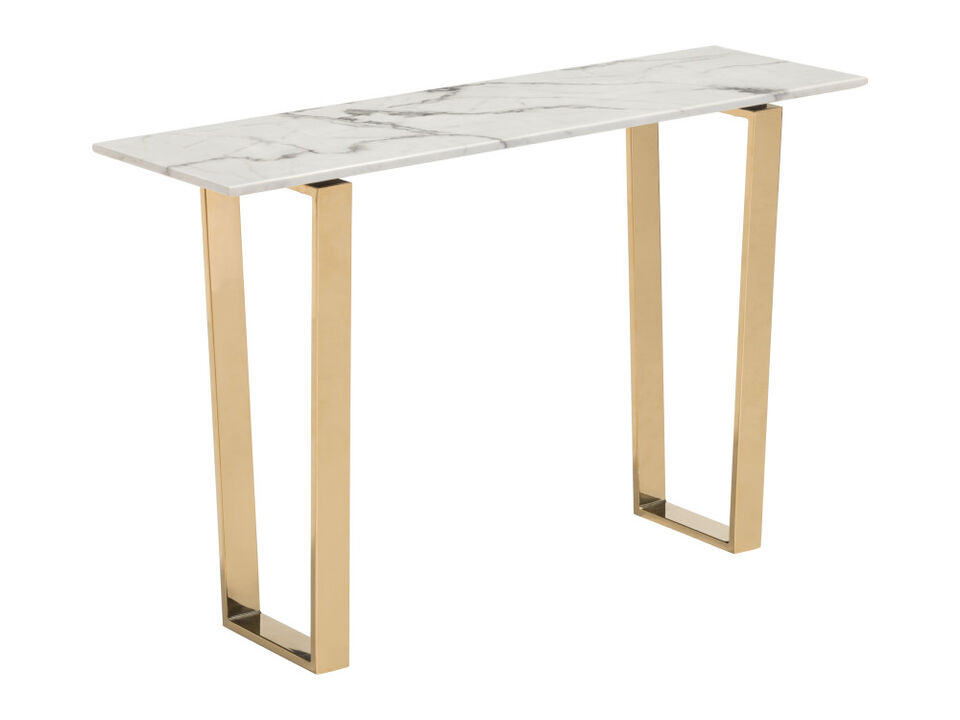 Atlas Console Table White & Gold