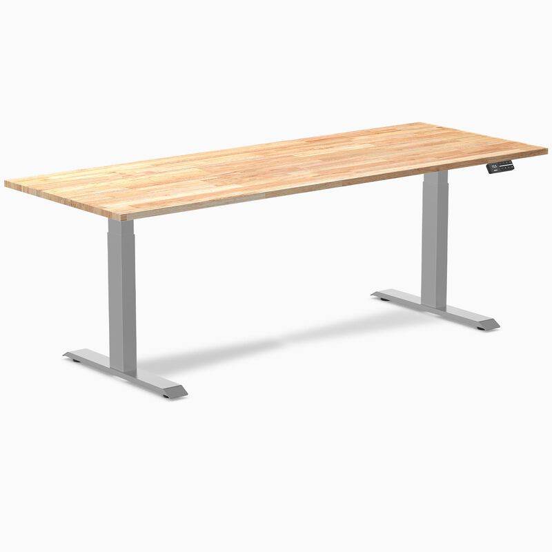 Desky Dual Rubberwood Sit Stand Desk image number 0