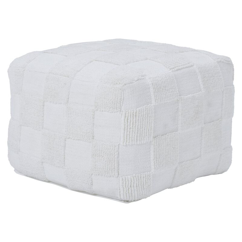 Renwil Payne Pouf In White Color