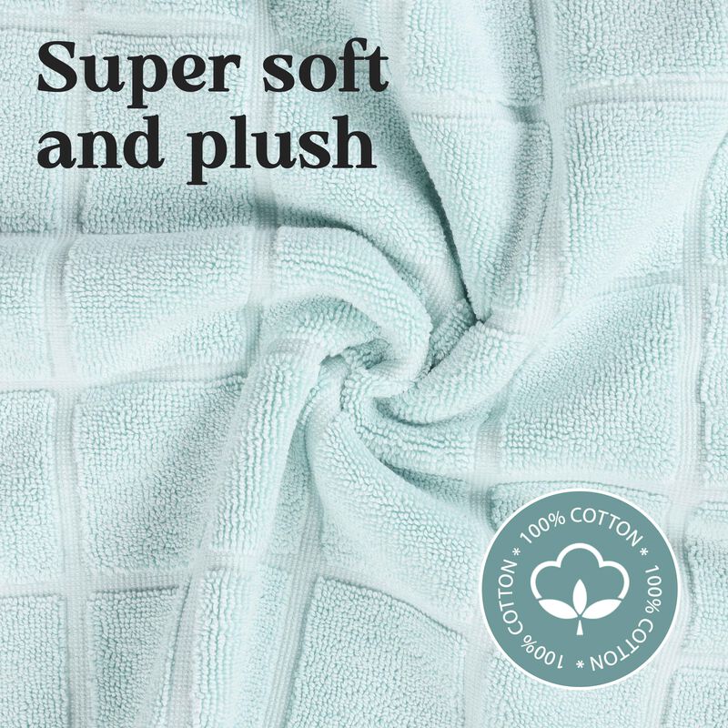 Washable Cotton Checkered Bath Rug Set of 2 for Bathrooms image number 2