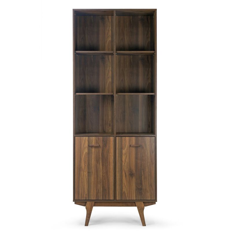 Glamour Home Ansel Bookcase Display Shelf with Storage Cabinet